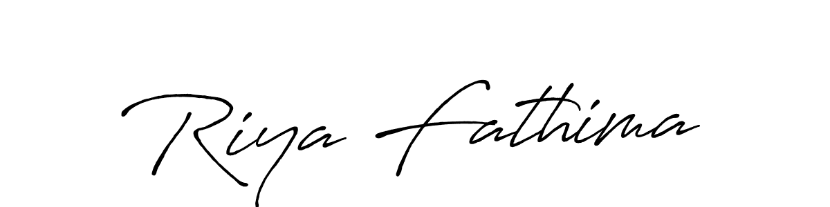 How to make Riya Fathima name signature. Use Antro_Vectra_Bolder style for creating short signs online. This is the latest handwritten sign. Riya Fathima signature style 7 images and pictures png