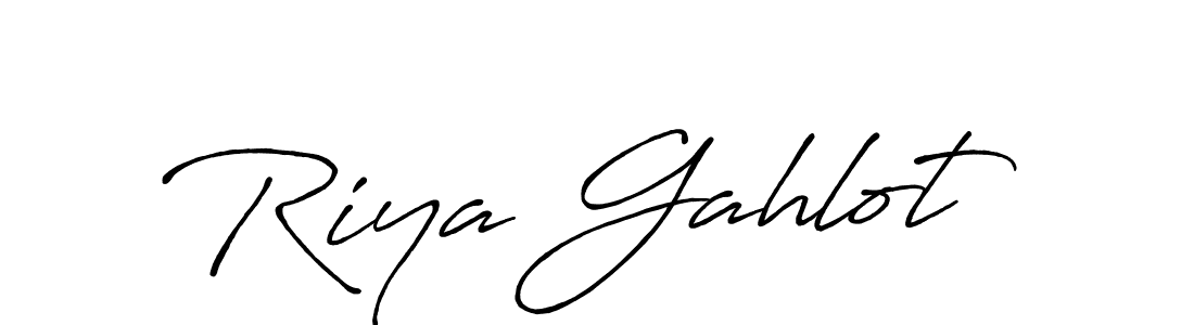 Use a signature maker to create a handwritten signature online. With this signature software, you can design (Antro_Vectra_Bolder) your own signature for name Riya Gahlot. Riya Gahlot signature style 7 images and pictures png