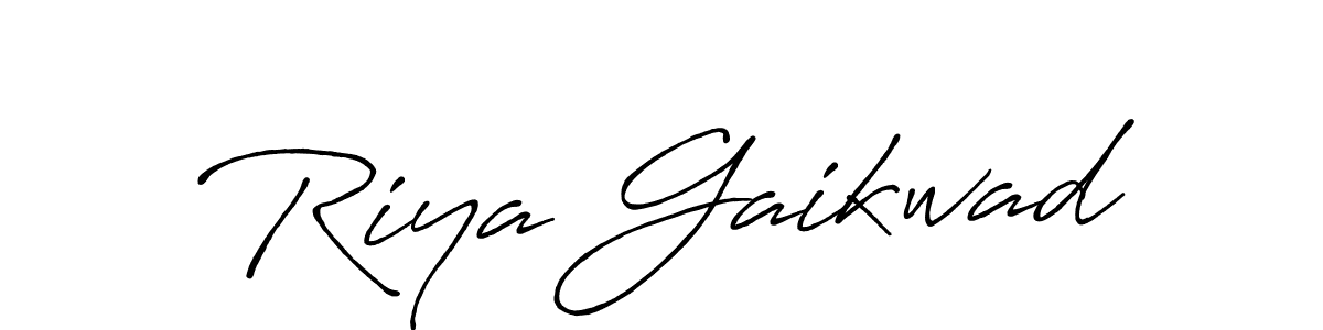 Design your own signature with our free online signature maker. With this signature software, you can create a handwritten (Antro_Vectra_Bolder) signature for name Riya Gaikwad. Riya Gaikwad signature style 7 images and pictures png
