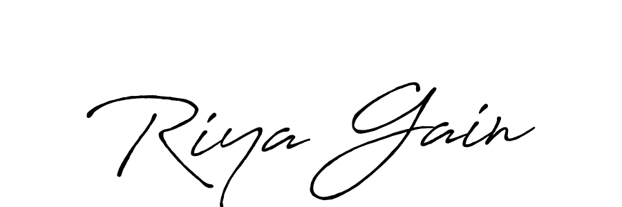 Antro_Vectra_Bolder is a professional signature style that is perfect for those who want to add a touch of class to their signature. It is also a great choice for those who want to make their signature more unique. Get Riya Gain name to fancy signature for free. Riya Gain signature style 7 images and pictures png
