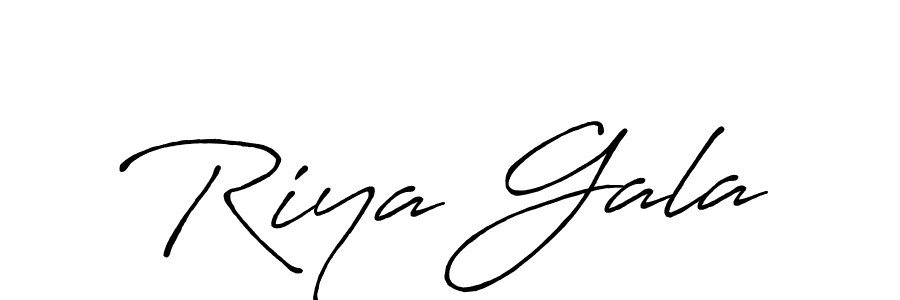 Riya Gala stylish signature style. Best Handwritten Sign (Antro_Vectra_Bolder) for my name. Handwritten Signature Collection Ideas for my name Riya Gala. Riya Gala signature style 7 images and pictures png