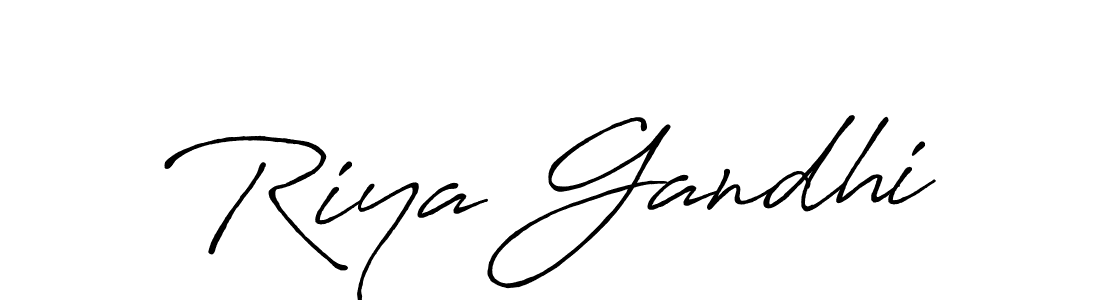 Also we have Riya Gandhi name is the best signature style. Create professional handwritten signature collection using Antro_Vectra_Bolder autograph style. Riya Gandhi signature style 7 images and pictures png