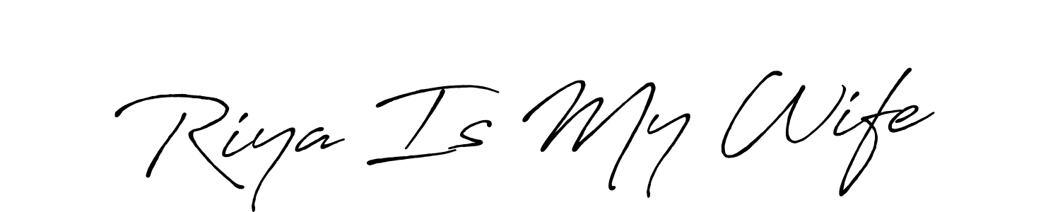 It looks lik you need a new signature style for name Riya Is My Wife. Design unique handwritten (Antro_Vectra_Bolder) signature with our free signature maker in just a few clicks. Riya Is My Wife signature style 7 images and pictures png