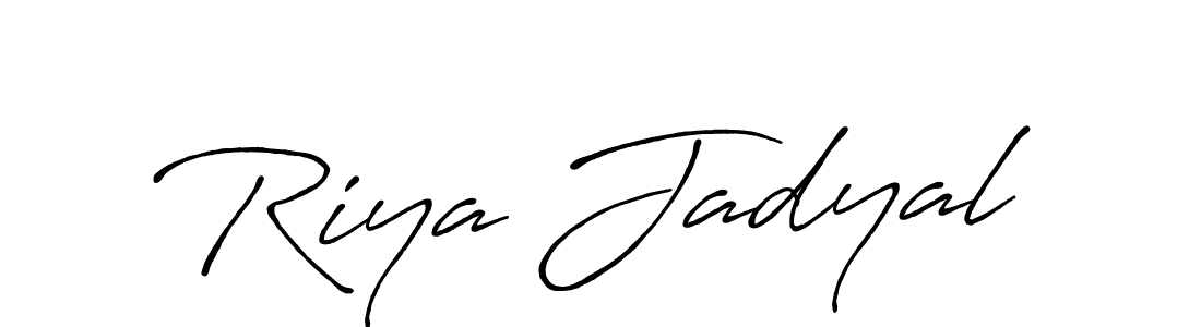It looks lik you need a new signature style for name Riya Jadyal. Design unique handwritten (Antro_Vectra_Bolder) signature with our free signature maker in just a few clicks. Riya Jadyal signature style 7 images and pictures png