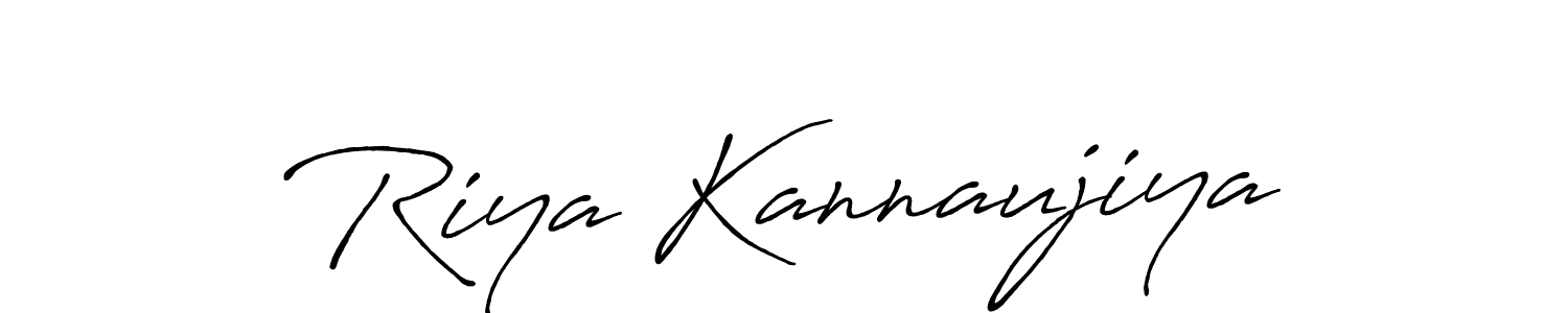 It looks lik you need a new signature style for name Riya Kannaujiya. Design unique handwritten (Antro_Vectra_Bolder) signature with our free signature maker in just a few clicks. Riya Kannaujiya signature style 7 images and pictures png
