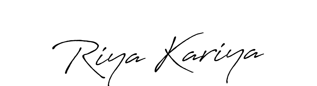 Design your own signature with our free online signature maker. With this signature software, you can create a handwritten (Antro_Vectra_Bolder) signature for name Riya Kariya. Riya Kariya signature style 7 images and pictures png