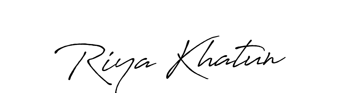 Antro_Vectra_Bolder is a professional signature style that is perfect for those who want to add a touch of class to their signature. It is also a great choice for those who want to make their signature more unique. Get Riya Khatun name to fancy signature for free. Riya Khatun signature style 7 images and pictures png