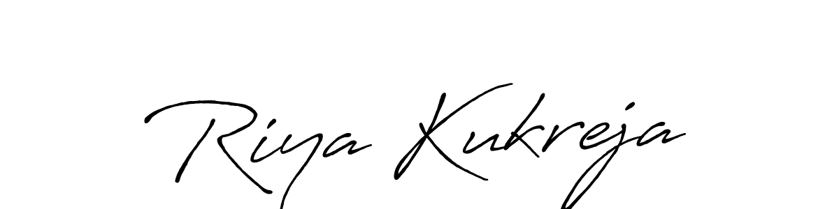 How to Draw Riya Kukreja signature style? Antro_Vectra_Bolder is a latest design signature styles for name Riya Kukreja. Riya Kukreja signature style 7 images and pictures png