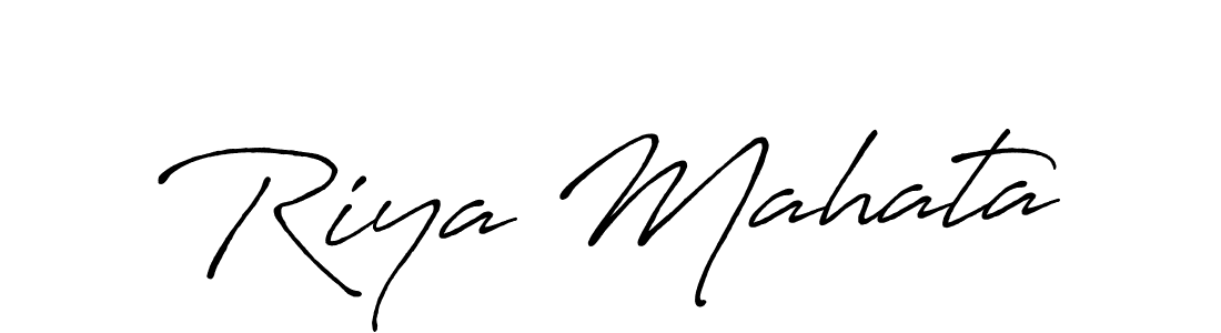 This is the best signature style for the Riya Mahata name. Also you like these signature font (Antro_Vectra_Bolder). Mix name signature. Riya Mahata signature style 7 images and pictures png