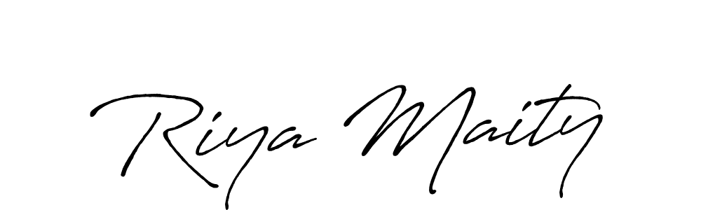 Also we have Riya Maity name is the best signature style. Create professional handwritten signature collection using Antro_Vectra_Bolder autograph style. Riya Maity signature style 7 images and pictures png