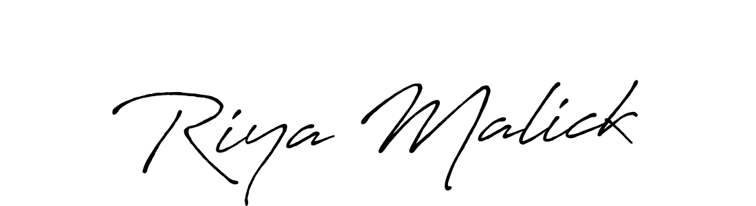 How to make Riya Malick signature? Antro_Vectra_Bolder is a professional autograph style. Create handwritten signature for Riya Malick name. Riya Malick signature style 7 images and pictures png