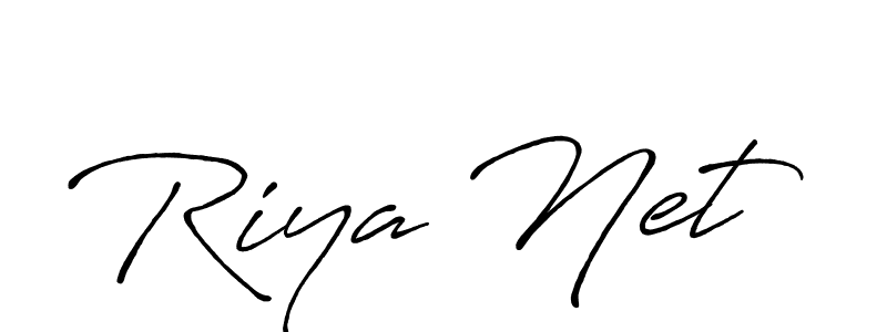 How to make Riya Net name signature. Use Antro_Vectra_Bolder style for creating short signs online. This is the latest handwritten sign. Riya Net signature style 7 images and pictures png