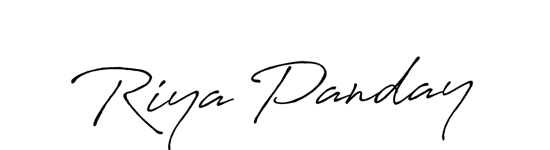 How to make Riya Panday signature? Antro_Vectra_Bolder is a professional autograph style. Create handwritten signature for Riya Panday name. Riya Panday signature style 7 images and pictures png
