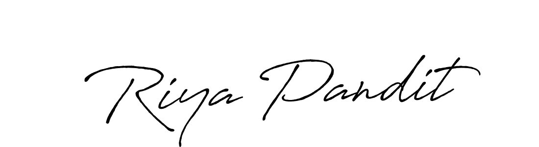 Antro_Vectra_Bolder is a professional signature style that is perfect for those who want to add a touch of class to their signature. It is also a great choice for those who want to make their signature more unique. Get Riya Pandit name to fancy signature for free. Riya Pandit signature style 7 images and pictures png