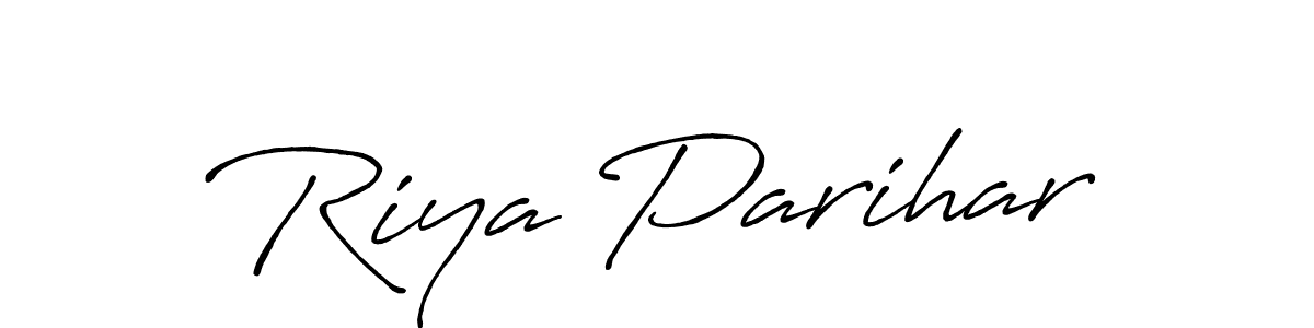Also You can easily find your signature by using the search form. We will create Riya Parihar name handwritten signature images for you free of cost using Antro_Vectra_Bolder sign style. Riya Parihar signature style 7 images and pictures png