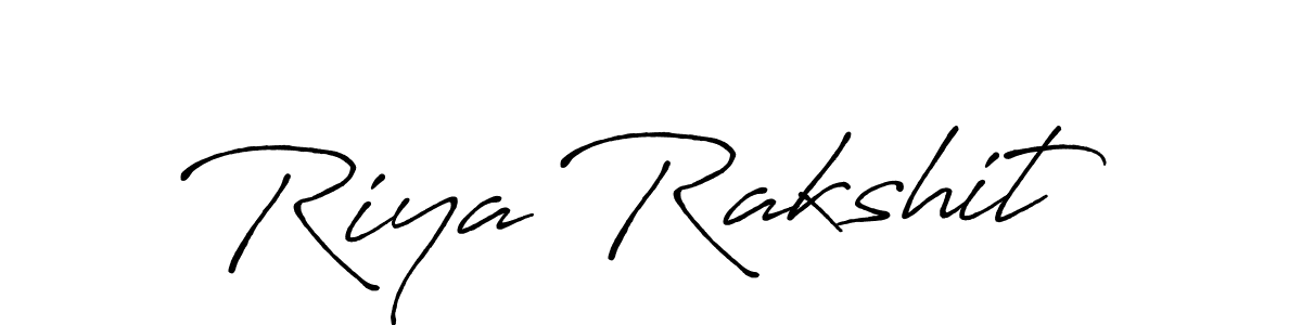 It looks lik you need a new signature style for name Riya Rakshit. Design unique handwritten (Antro_Vectra_Bolder) signature with our free signature maker in just a few clicks. Riya Rakshit signature style 7 images and pictures png