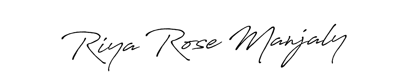 How to make Riya Rose Manjaly signature? Antro_Vectra_Bolder is a professional autograph style. Create handwritten signature for Riya Rose Manjaly name. Riya Rose Manjaly signature style 7 images and pictures png
