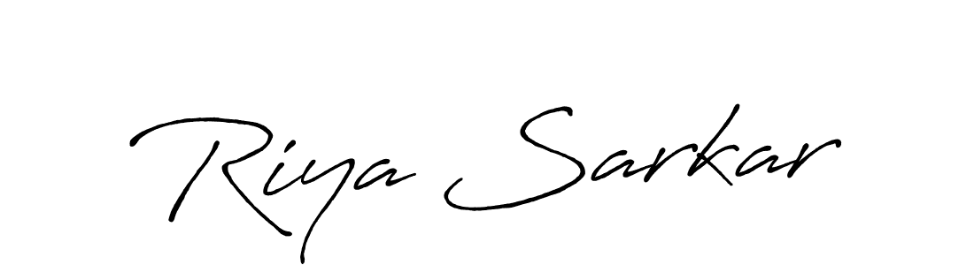 Create a beautiful signature design for name Riya Sarkar. With this signature (Antro_Vectra_Bolder) fonts, you can make a handwritten signature for free. Riya Sarkar signature style 7 images and pictures png