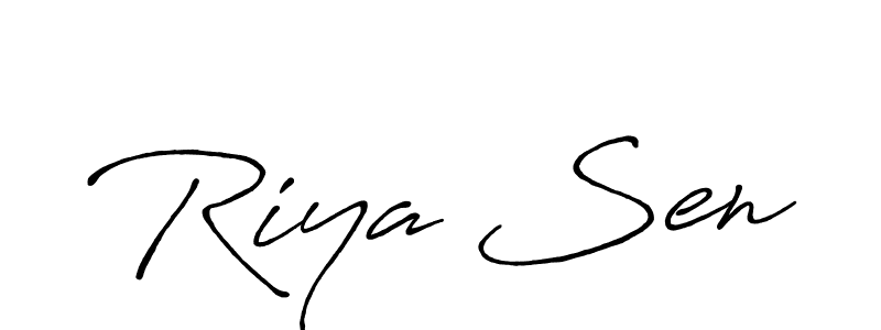 Use a signature maker to create a handwritten signature online. With this signature software, you can design (Antro_Vectra_Bolder) your own signature for name Riya Sen. Riya Sen signature style 7 images and pictures png