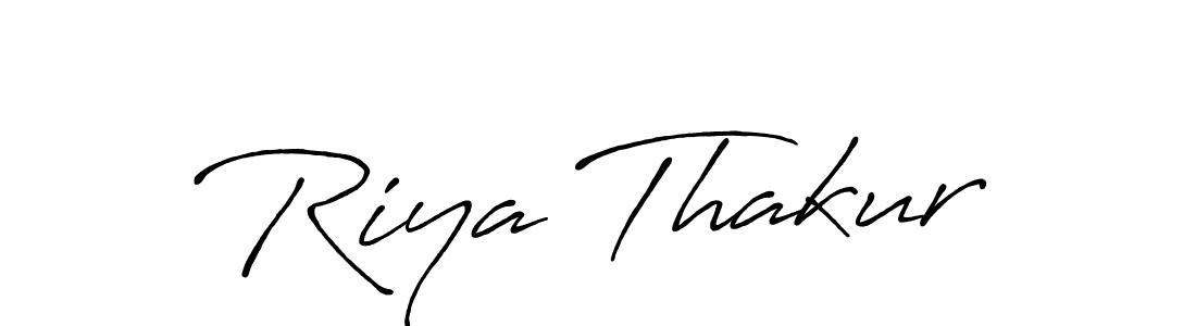 Make a beautiful signature design for name Riya Thakur. With this signature (Antro_Vectra_Bolder) style, you can create a handwritten signature for free. Riya Thakur signature style 7 images and pictures png