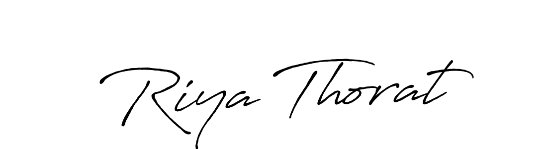 How to make Riya Thorat signature? Antro_Vectra_Bolder is a professional autograph style. Create handwritten signature for Riya Thorat name. Riya Thorat signature style 7 images and pictures png