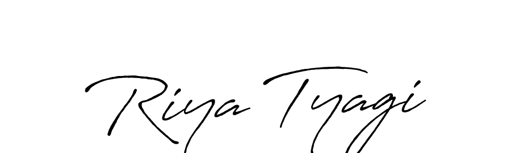 This is the best signature style for the Riya Tyagi name. Also you like these signature font (Antro_Vectra_Bolder). Mix name signature. Riya Tyagi signature style 7 images and pictures png