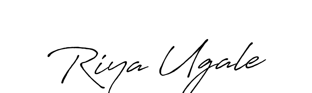 Antro_Vectra_Bolder is a professional signature style that is perfect for those who want to add a touch of class to their signature. It is also a great choice for those who want to make their signature more unique. Get Riya Ugale name to fancy signature for free. Riya Ugale signature style 7 images and pictures png