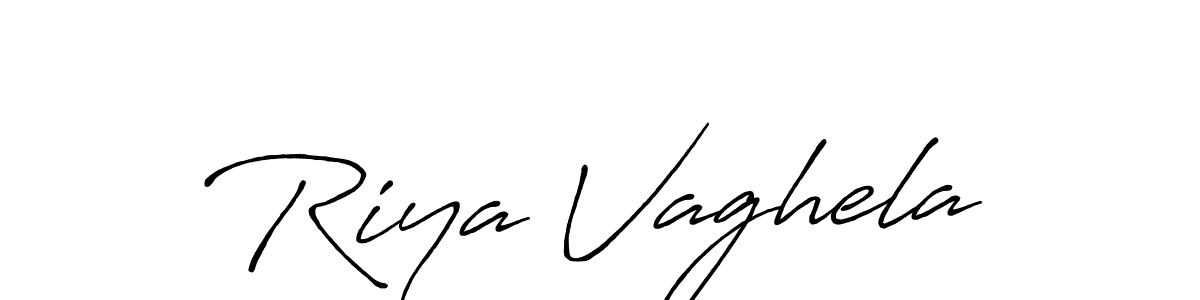 It looks lik you need a new signature style for name Riya Vaghela. Design unique handwritten (Antro_Vectra_Bolder) signature with our free signature maker in just a few clicks. Riya Vaghela signature style 7 images and pictures png