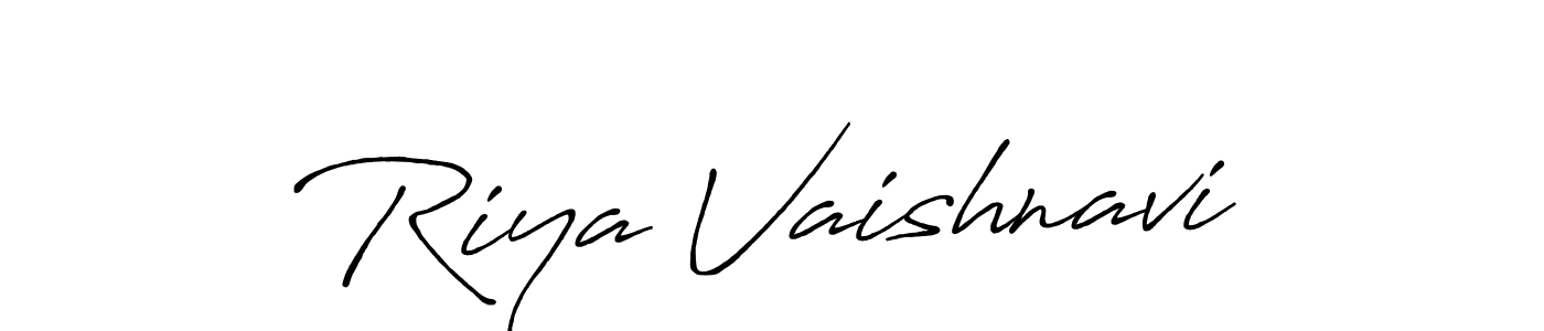 Riya Vaishnavi stylish signature style. Best Handwritten Sign (Antro_Vectra_Bolder) for my name. Handwritten Signature Collection Ideas for my name Riya Vaishnavi. Riya Vaishnavi signature style 7 images and pictures png