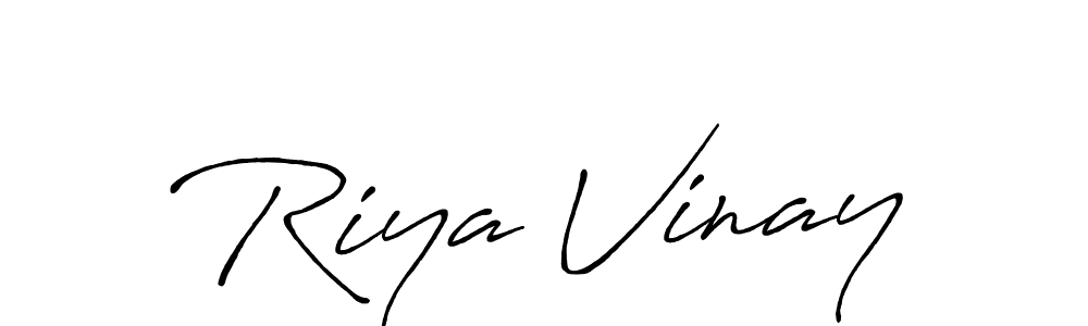 It looks lik you need a new signature style for name Riya Vinay. Design unique handwritten (Antro_Vectra_Bolder) signature with our free signature maker in just a few clicks. Riya Vinay signature style 7 images and pictures png