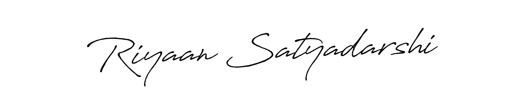 Make a beautiful signature design for name Riyaan Satyadarshi. With this signature (Antro_Vectra_Bolder) style, you can create a handwritten signature for free. Riyaan Satyadarshi signature style 7 images and pictures png