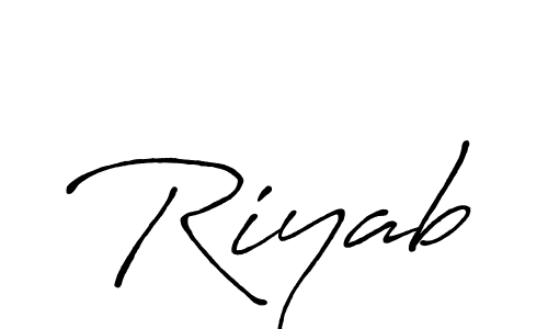 Create a beautiful signature design for name Riyab. With this signature (Antro_Vectra_Bolder) fonts, you can make a handwritten signature for free. Riyab signature style 7 images and pictures png