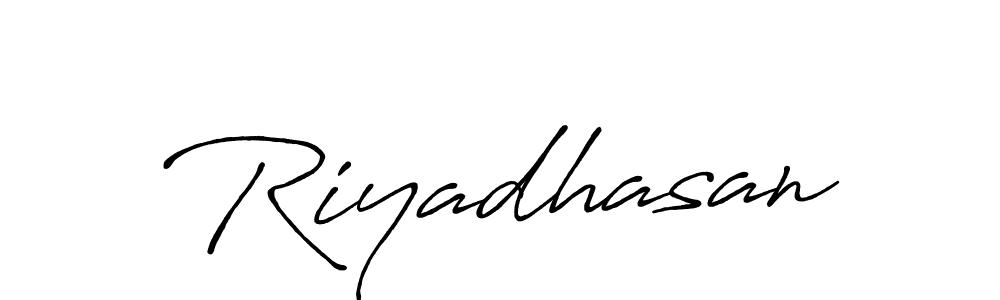 Also we have Riyadhasan name is the best signature style. Create professional handwritten signature collection using Antro_Vectra_Bolder autograph style. Riyadhasan signature style 7 images and pictures png