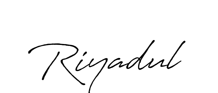 Riyadul stylish signature style. Best Handwritten Sign (Antro_Vectra_Bolder) for my name. Handwritten Signature Collection Ideas for my name Riyadul. Riyadul signature style 7 images and pictures png