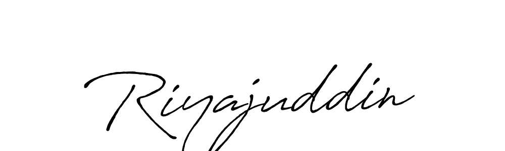Create a beautiful signature design for name Riyajuddin. With this signature (Antro_Vectra_Bolder) fonts, you can make a handwritten signature for free. Riyajuddin signature style 7 images and pictures png