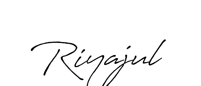 Make a beautiful signature design for name Riyajul. With this signature (Antro_Vectra_Bolder) style, you can create a handwritten signature for free. Riyajul signature style 7 images and pictures png