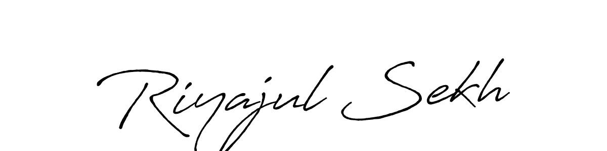 Riyajul Sekh stylish signature style. Best Handwritten Sign (Antro_Vectra_Bolder) for my name. Handwritten Signature Collection Ideas for my name Riyajul Sekh. Riyajul Sekh signature style 7 images and pictures png