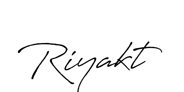 Use a signature maker to create a handwritten signature online. With this signature software, you can design (Antro_Vectra_Bolder) your own signature for name Riyakt. Riyakt signature style 7 images and pictures png