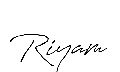 How to make Riyam signature? Antro_Vectra_Bolder is a professional autograph style. Create handwritten signature for Riyam name. Riyam signature style 7 images and pictures png