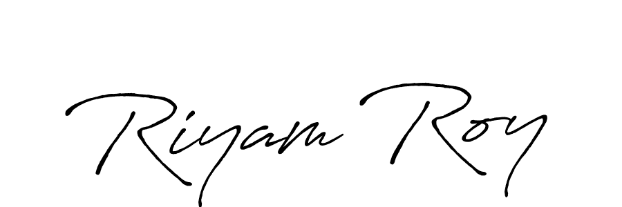 The best way (Antro_Vectra_Bolder) to make a short signature is to pick only two or three words in your name. The name Riyam Roy include a total of six letters. For converting this name. Riyam Roy signature style 7 images and pictures png
