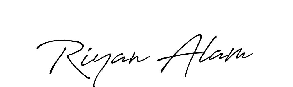 Design your own signature with our free online signature maker. With this signature software, you can create a handwritten (Antro_Vectra_Bolder) signature for name Riyan Alam. Riyan Alam signature style 7 images and pictures png