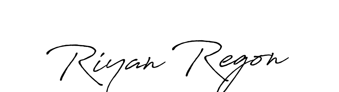 Similarly Antro_Vectra_Bolder is the best handwritten signature design. Signature creator online .You can use it as an online autograph creator for name Riyan Regon. Riyan Regon signature style 7 images and pictures png