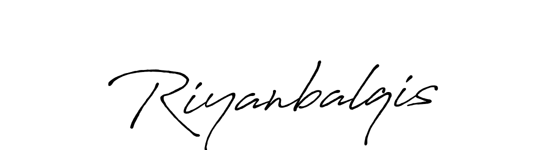 How to make Riyanbalqis signature? Antro_Vectra_Bolder is a professional autograph style. Create handwritten signature for Riyanbalqis name. Riyanbalqis signature style 7 images and pictures png
