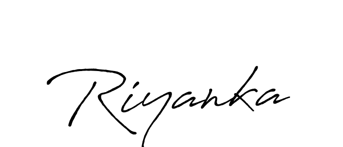 Design your own signature with our free online signature maker. With this signature software, you can create a handwritten (Antro_Vectra_Bolder) signature for name Riyanka. Riyanka signature style 7 images and pictures png