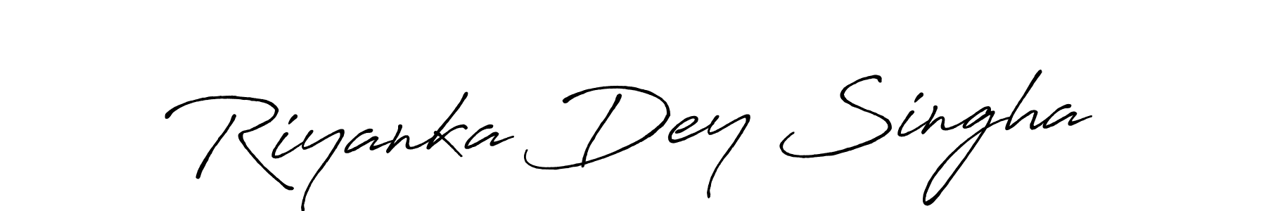 It looks lik you need a new signature style for name Riyanka Dey Singha. Design unique handwritten (Antro_Vectra_Bolder) signature with our free signature maker in just a few clicks. Riyanka Dey Singha signature style 7 images and pictures png