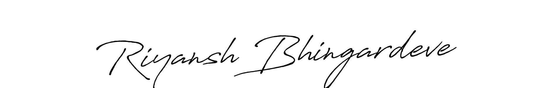 Also You can easily find your signature by using the search form. We will create Riyansh Bhingardeve name handwritten signature images for you free of cost using Antro_Vectra_Bolder sign style. Riyansh Bhingardeve signature style 7 images and pictures png