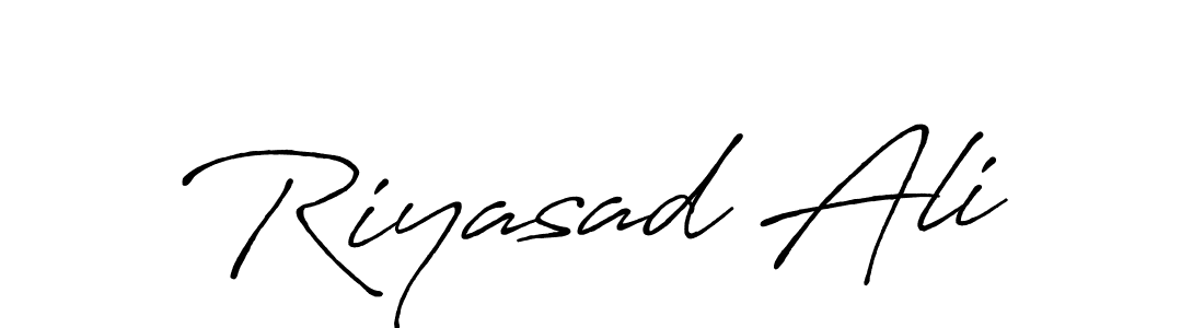 Use a signature maker to create a handwritten signature online. With this signature software, you can design (Antro_Vectra_Bolder) your own signature for name Riyasad Ali. Riyasad Ali signature style 7 images and pictures png