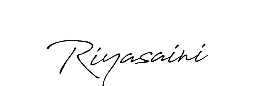 Design your own signature with our free online signature maker. With this signature software, you can create a handwritten (Antro_Vectra_Bolder) signature for name Riyasaini. Riyasaini signature style 7 images and pictures png