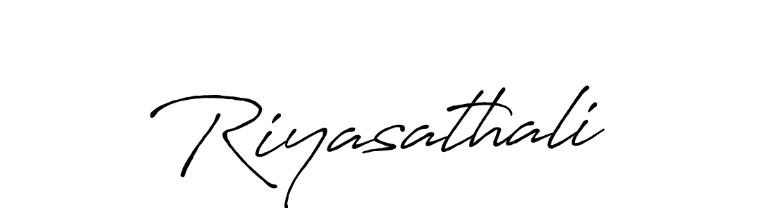 How to make Riyasathali signature? Antro_Vectra_Bolder is a professional autograph style. Create handwritten signature for Riyasathali name. Riyasathali signature style 7 images and pictures png