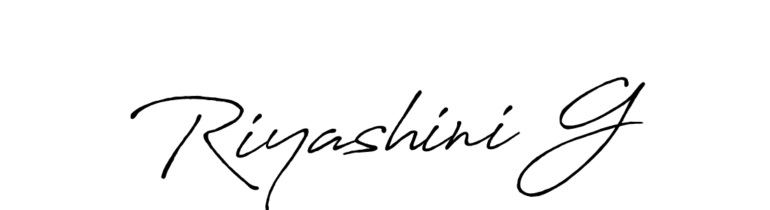 Riyashini G stylish signature style. Best Handwritten Sign (Antro_Vectra_Bolder) for my name. Handwritten Signature Collection Ideas for my name Riyashini G. Riyashini G signature style 7 images and pictures png